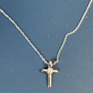 Park Lane Prayer Cross Necklace with CZ Crystal